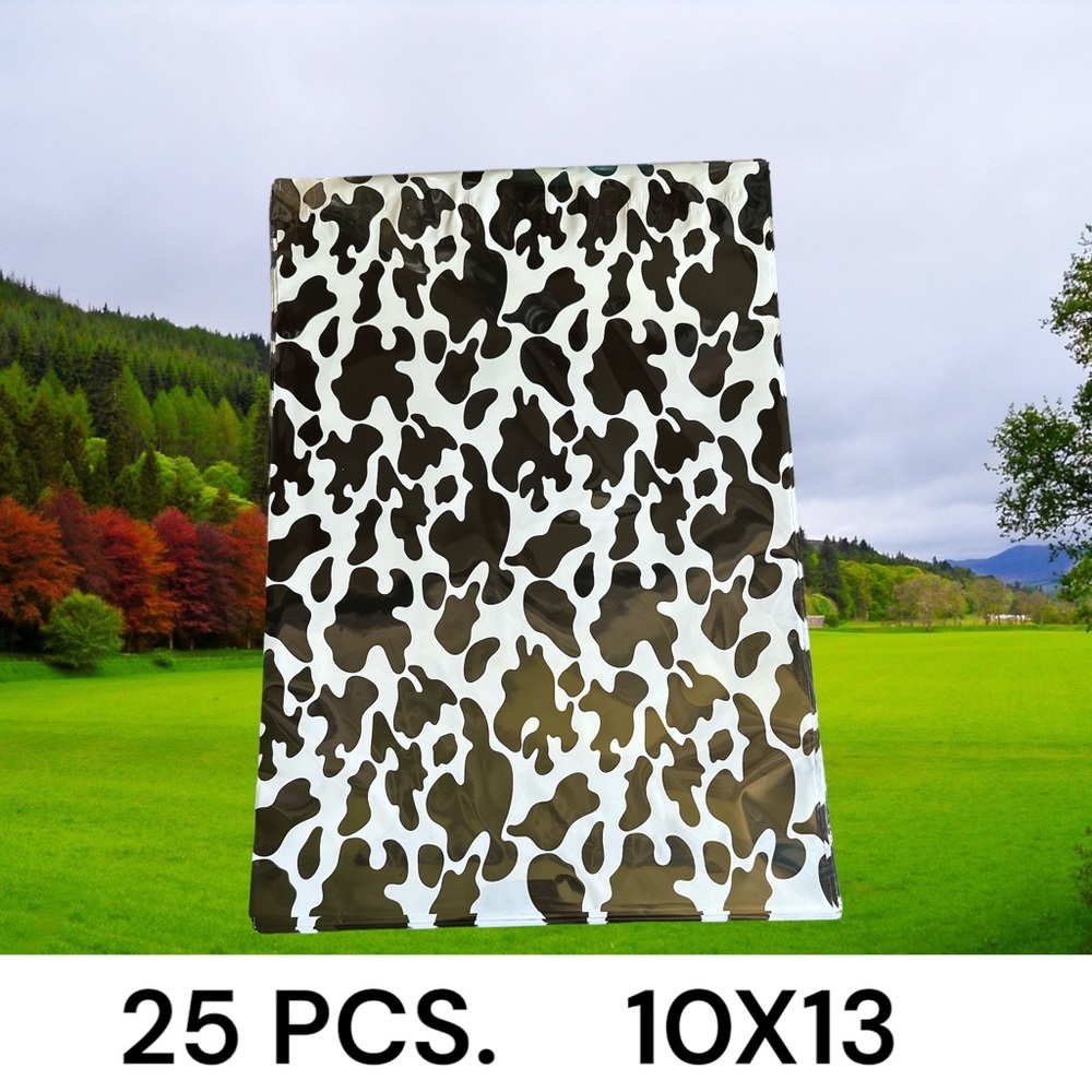 LAST ONE ‼️ 25 10X13 Poly Mailers Cow Print Shipping Envelopes Bags - Picture 3 of 3